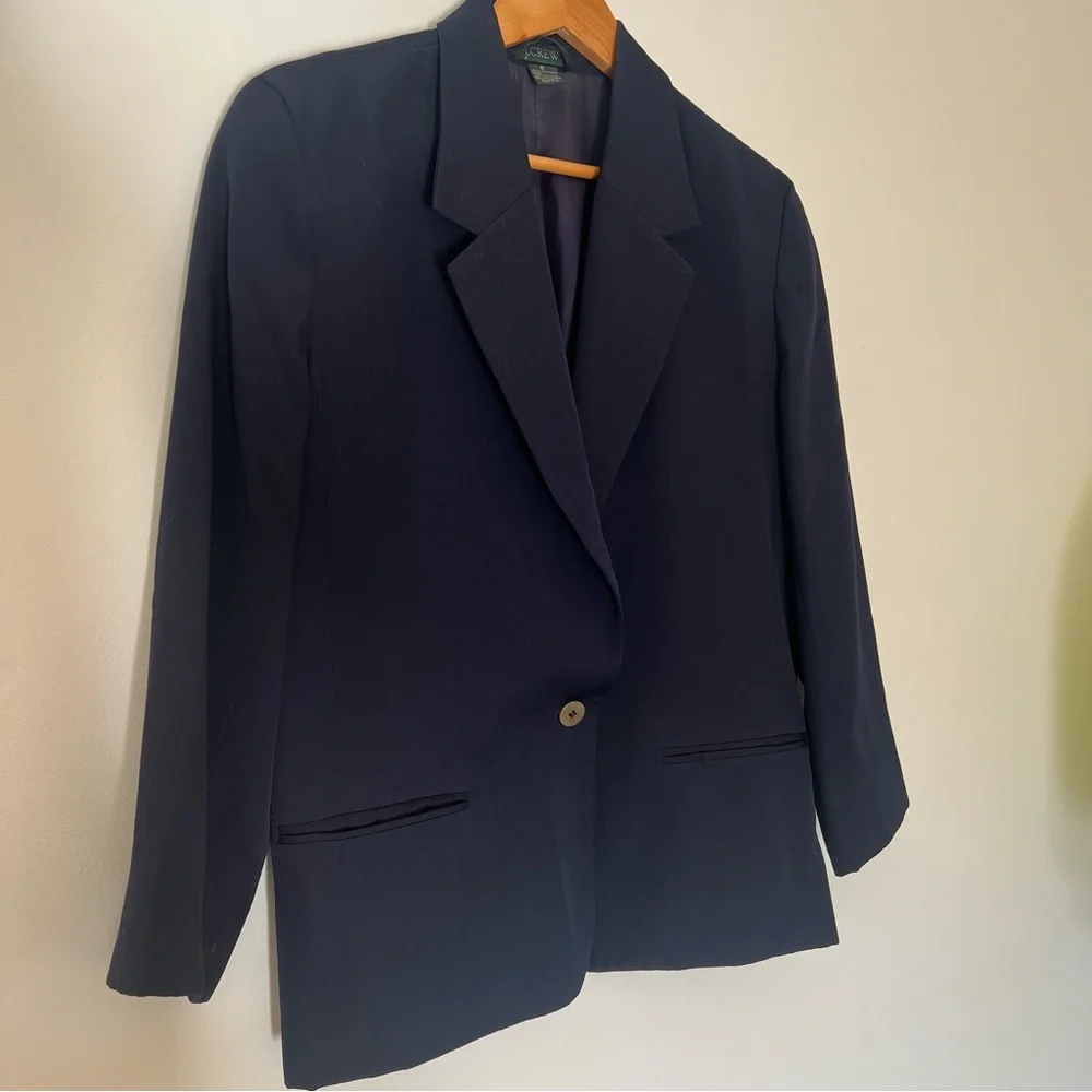 J. Crew Navy Wool Blazer Women’s Size 6